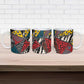 African Wild Animal Skins Ceramic Mug Triangles Pattern Afro Pattern Style