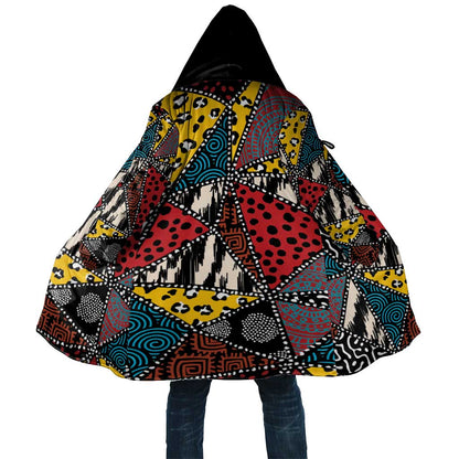 African Wild Animal Skins Cloak Triangles Pattern Afro Pattern Style