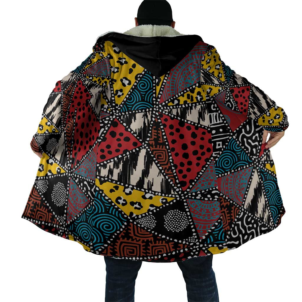 African Wild Animal Skins Cloak Triangles Pattern Afro Pattern Style