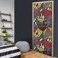 African Wild Animal Skins Door Cover Triangles Pattern Afro Pattern Style