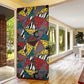 African Wild Animal Skins Door Cover Triangles Pattern Afro Pattern Style