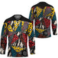 African Wild Animal Skins Hockey Jersey Triangles Pattern Afro Pattern Style
