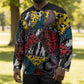 African Wild Animal Skins Hockey Jersey Triangles Pattern Afro Pattern Style