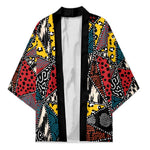 African Wild Animal Skins Kimono Triangles Pattern Afro Pattern Style