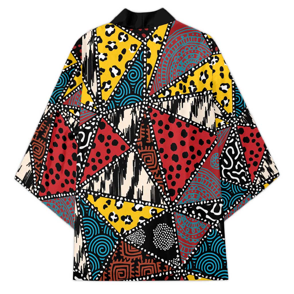 African Wild Animal Skins Kimono Triangles Pattern Afro Pattern Style