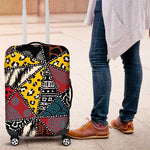 African Wild Animal Skins Luggage Cover Triangles Pattern Afro Pattern Style - African Pride