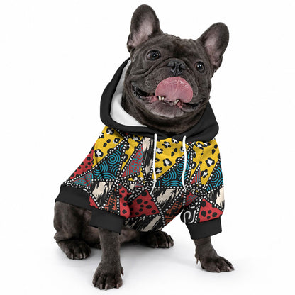 African Wild Animal Skins Pet Hoodie Triangles Pattern Afro Pattern Style