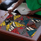 African Wild Animal Skins Puzzle Triangles Pattern Afro Pattern Style