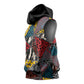 African Wild Animal Skins Sleeveless Hoodie Triangles Pattern Afro Pattern Style - African Pride