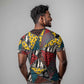African Wild Animal Skins T shirt Triangles Pattern Afro Pattern Style - African Pride