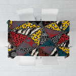 African Wild Animal Skins Tablecloth Triangles Pattern Afro Pattern Style - African Pride