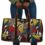 African Wild Animal Skins Travel Bag Triangles Pattern Afro Pattern Style