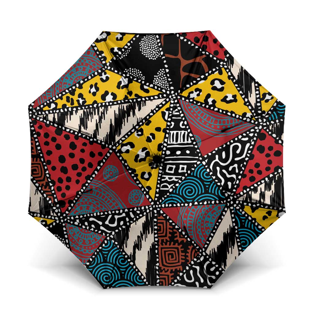 African Wild Animal Skins Umbrella Triangles Pattern Afro Pattern Style