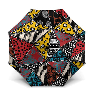 African Wild Animal Skins Umbrella Triangles Pattern Afro Pattern Style