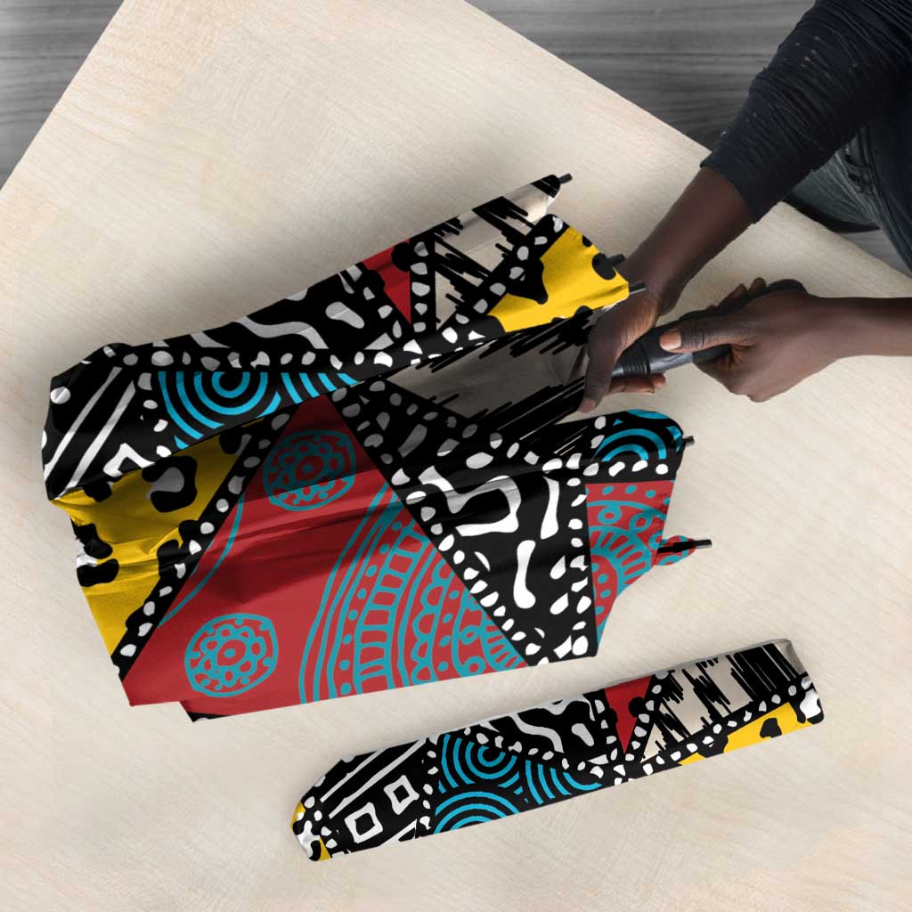 African Wild Animal Skins Umbrella Triangles Pattern Afro Pattern Style