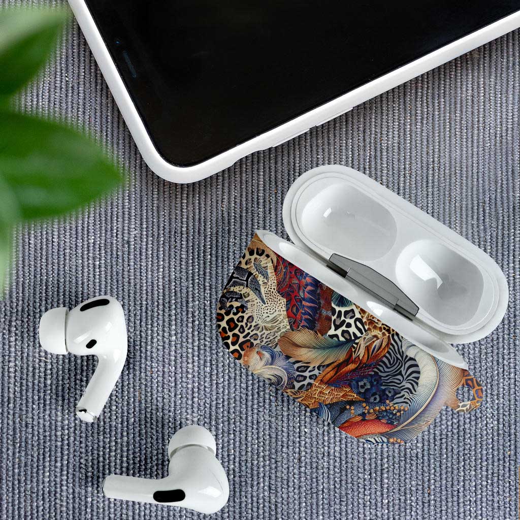 African Wild Animal Skins AirPods Case Unique Leopard Zebra And Snake Patterns