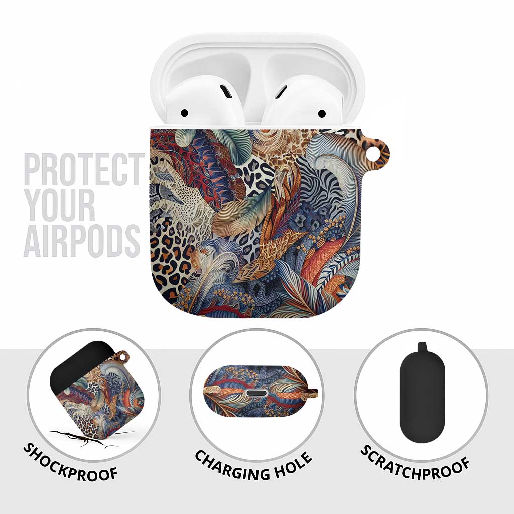 African Wild Animal Skins AirPods Case Unique Leopard Zebra And Snake Patterns
