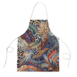 African Wild Animal Skins Apron Unique Leopard Zebra And Snake Patterns