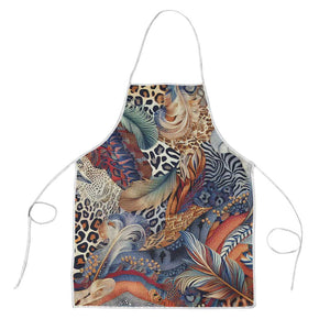 African Wild Animal Skins Apron Unique Leopard Zebra And Snake Patterns