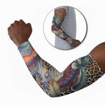 African Wild Animal Skins Arm Sleeves Unique Leopard Zebra And Snake Patterns