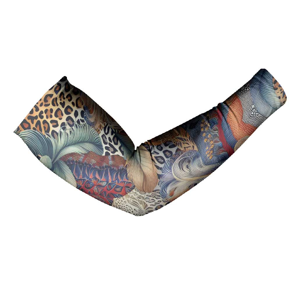 African Wild Animal Skins Arm Sleeves Unique Leopard Zebra And Snake Patterns