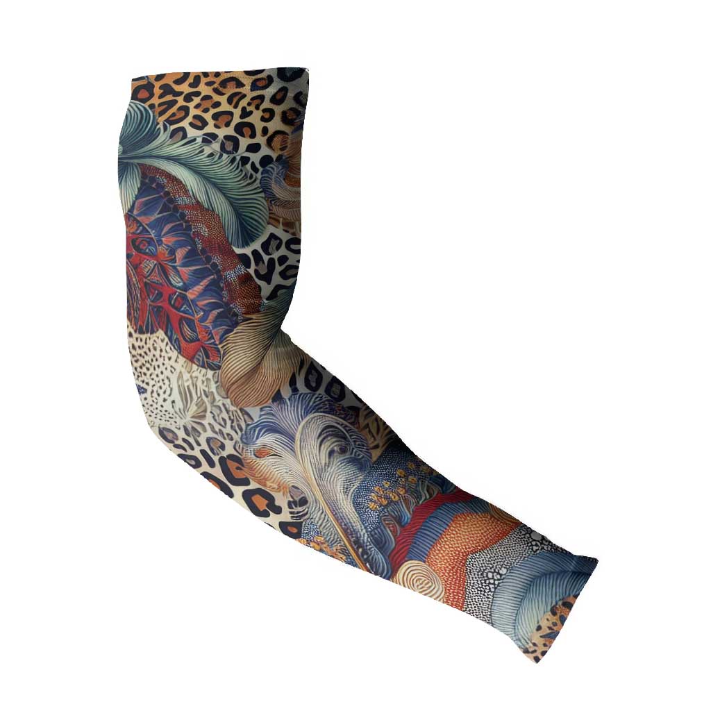 African Wild Animal Skins Arm Sleeves Unique Leopard Zebra And Snake Patterns
