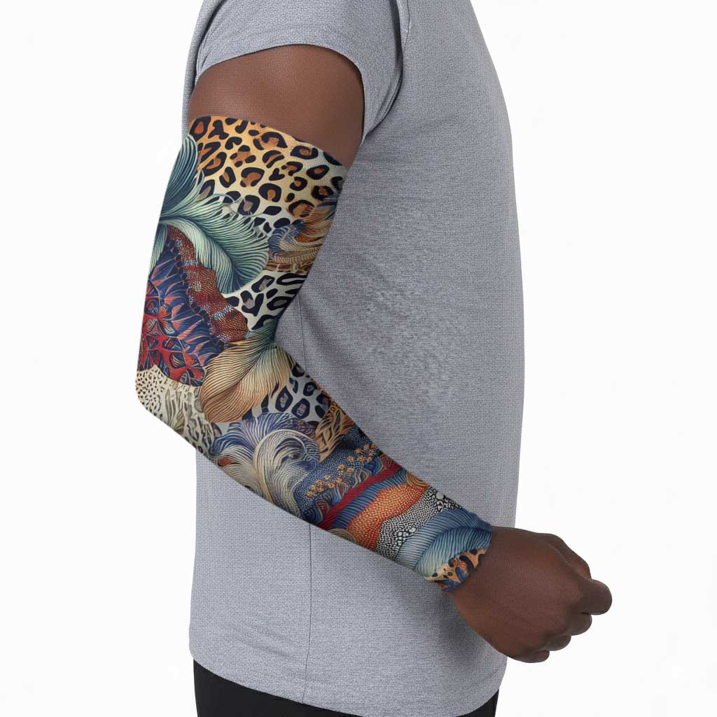 African Wild Animal Skins Arm Sleeves Unique Leopard Zebra And Snake Patterns