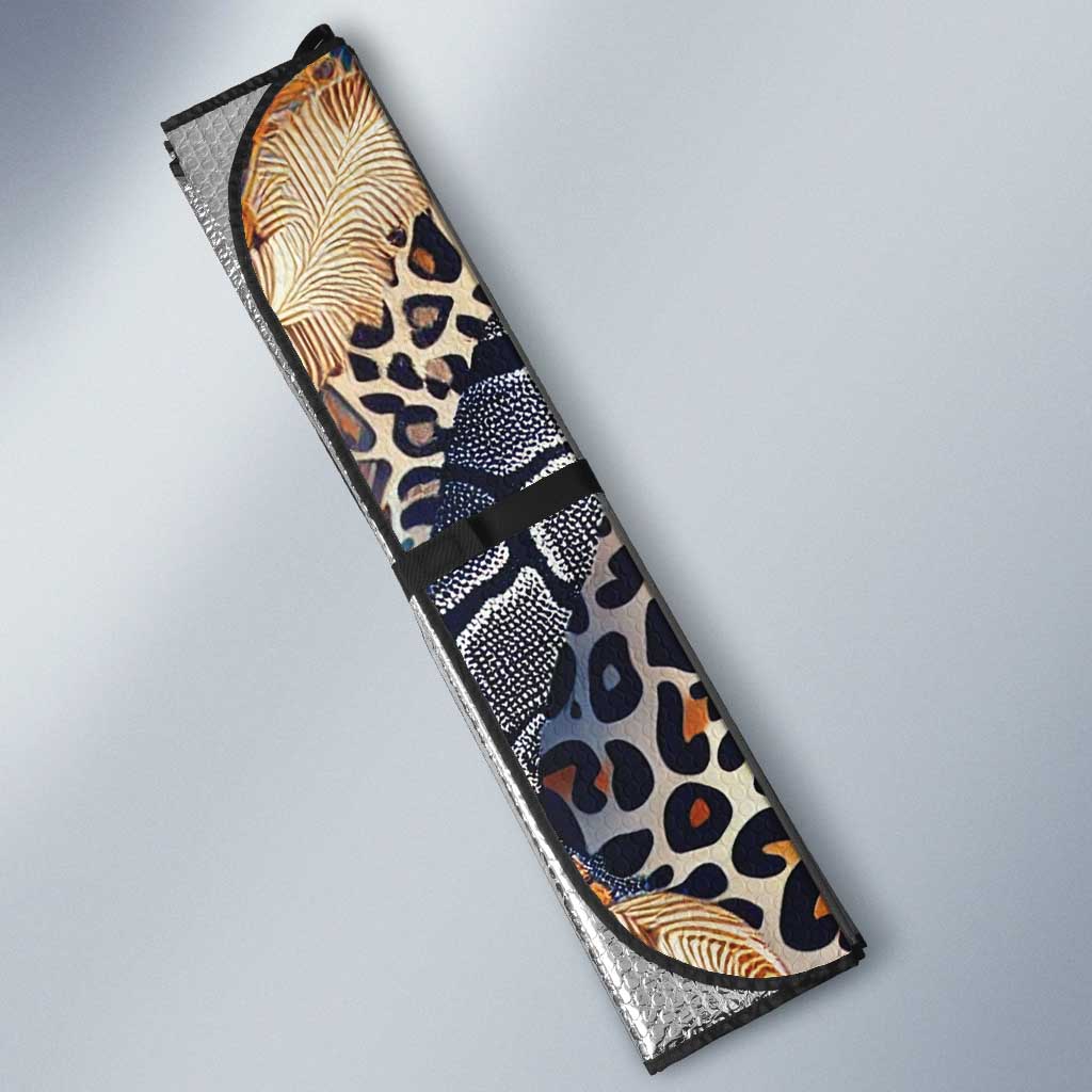 African Wild Animal Skins Auto Sun Shade Unique Leopard Zebra And Snake Patterns