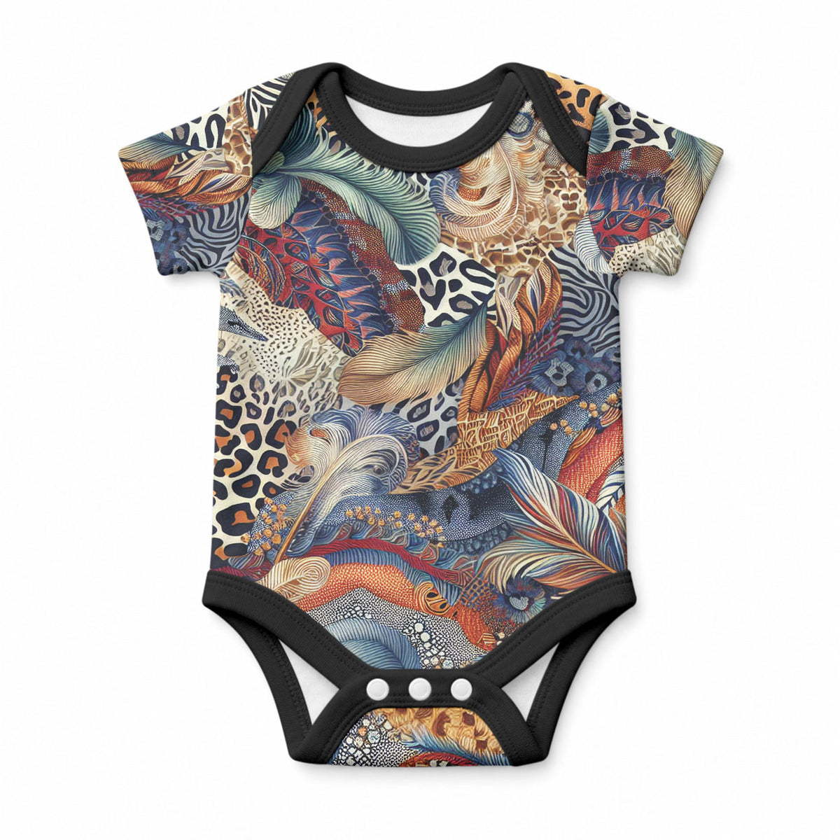 African Wild Animal Skins Baby Onesie Unique Leopard Zebra And Snake Patterns