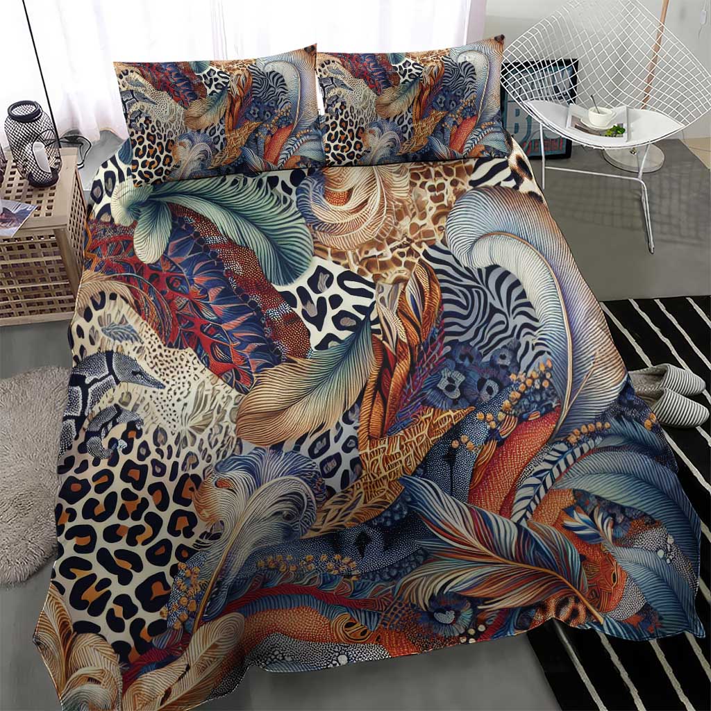 African Wild Animal Skins Bedding Set Unique Leopard Zebra And Snake Patterns - African Pride
