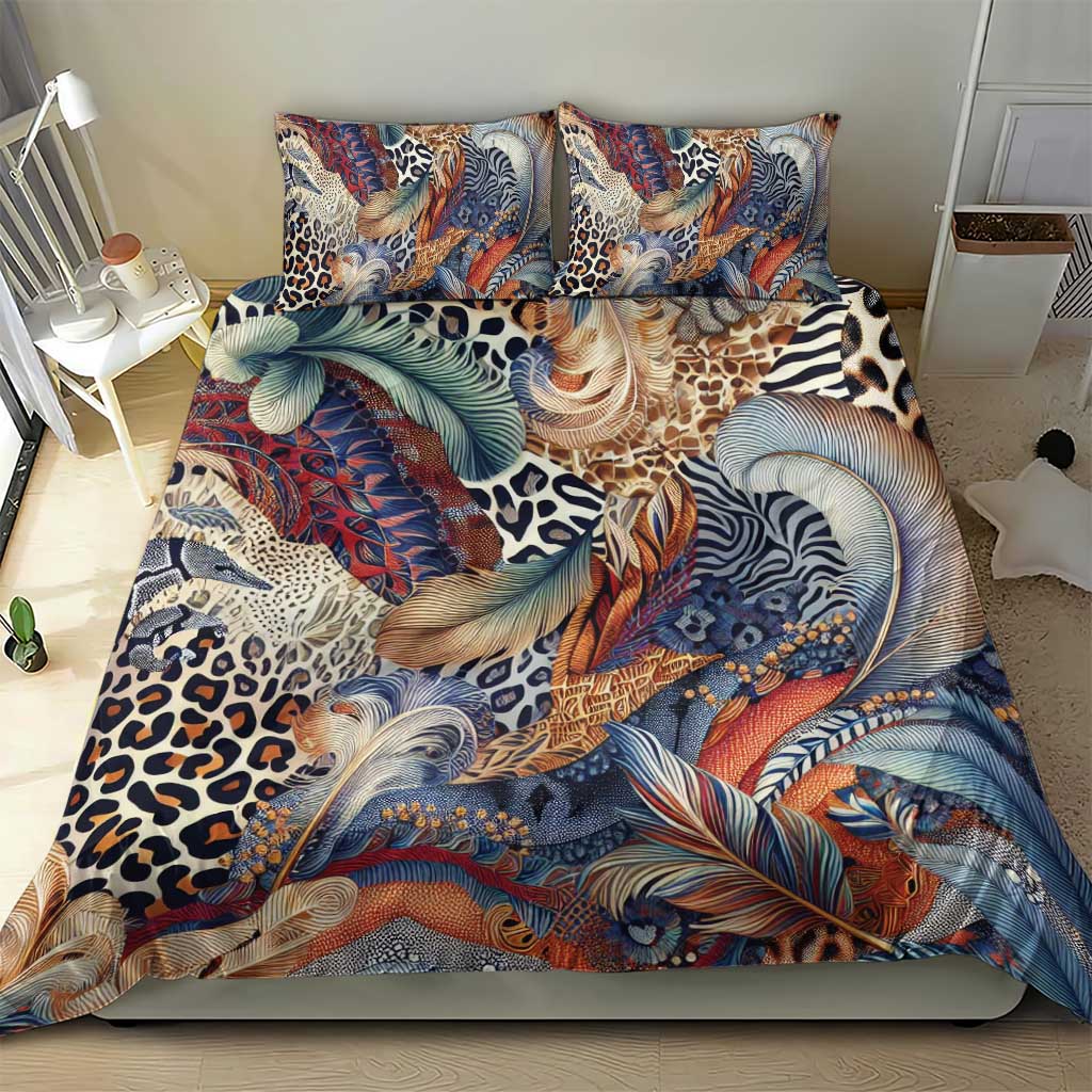 African Wild Animal Skins Bedding Set Unique Leopard Zebra And Snake Patterns - African Pride