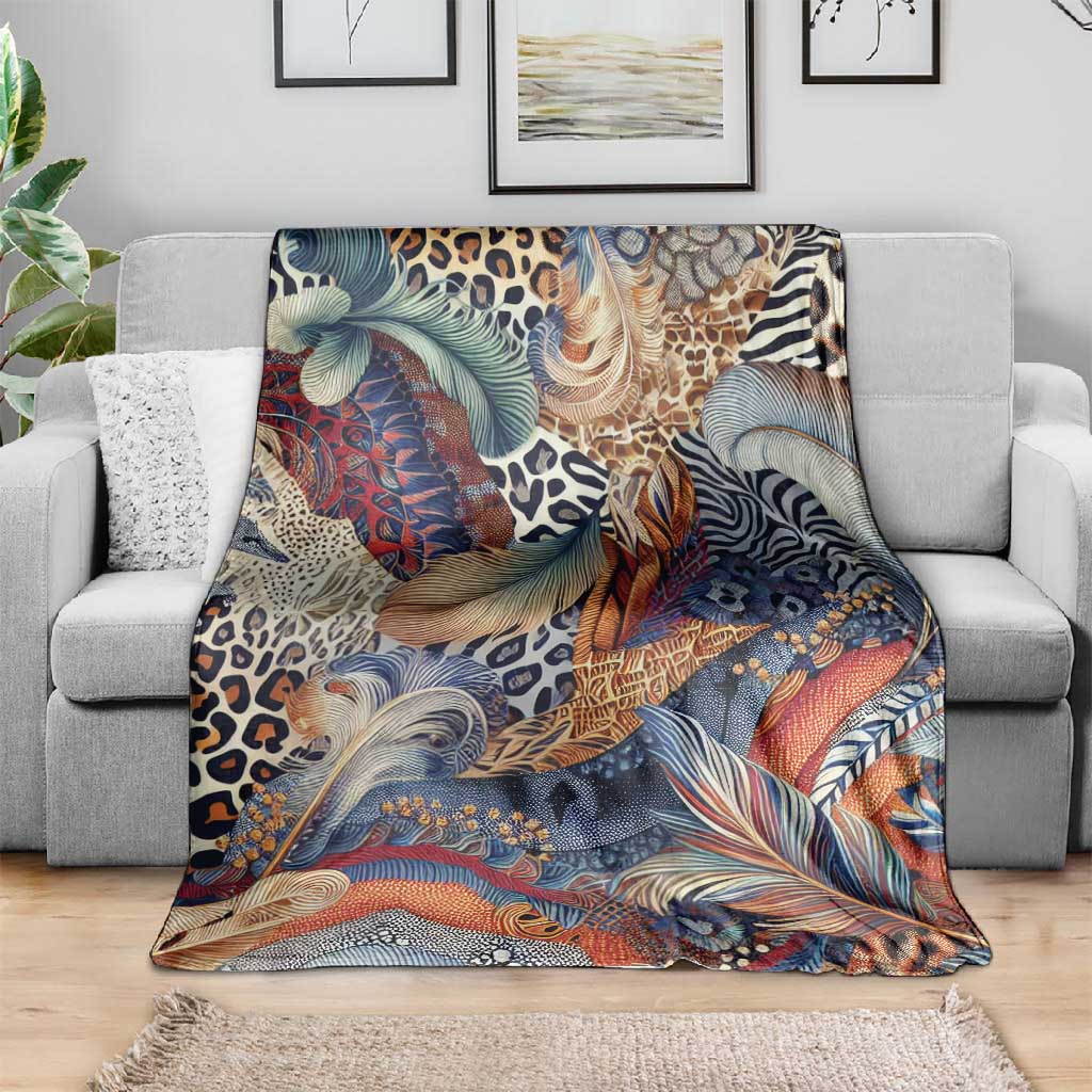 African Wild Animal Skins Blanket Unique Leopard Zebra And Snake Patterns - African Pride