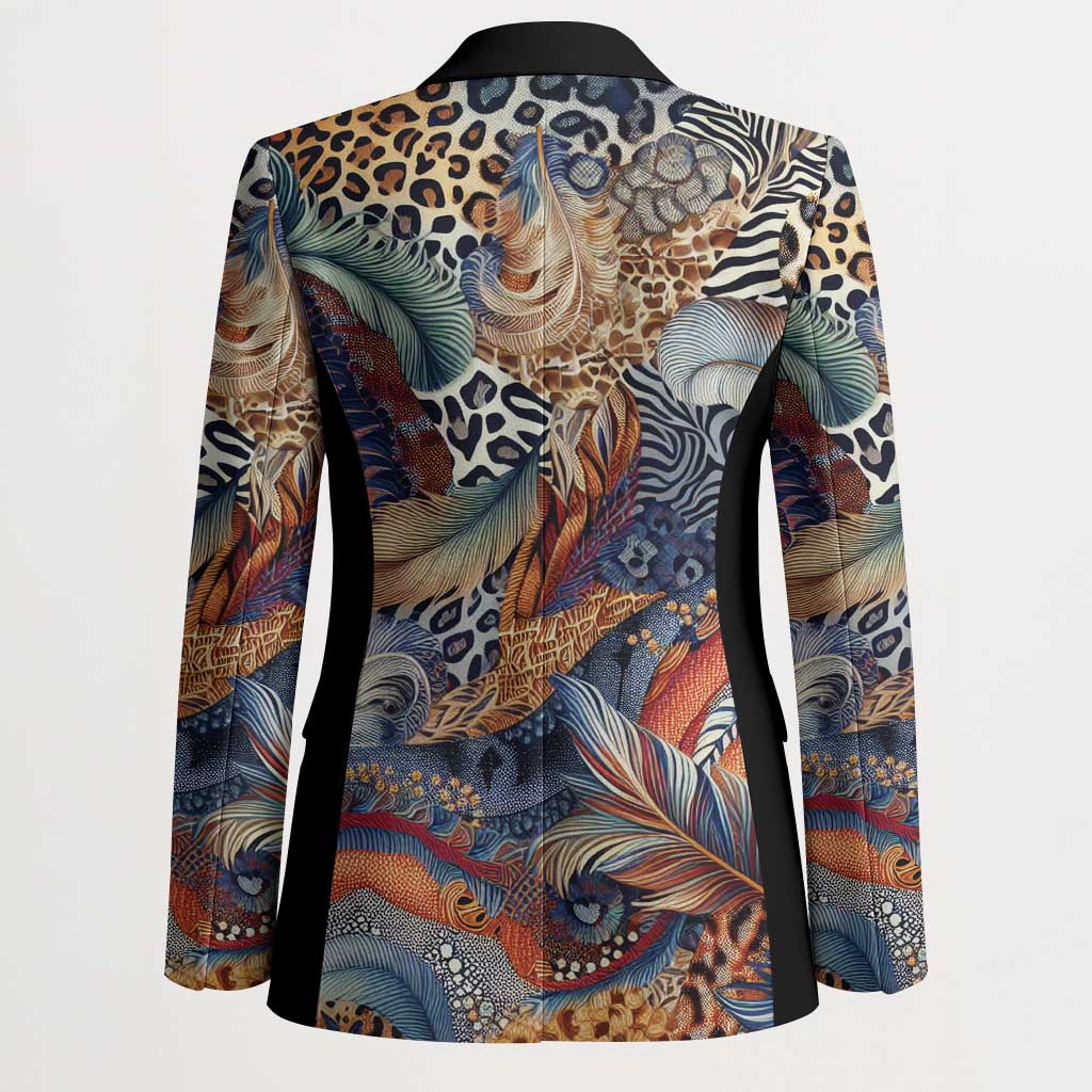 African Wild Animal Skins Blazer Unique Leopard Zebra And Snake Patterns