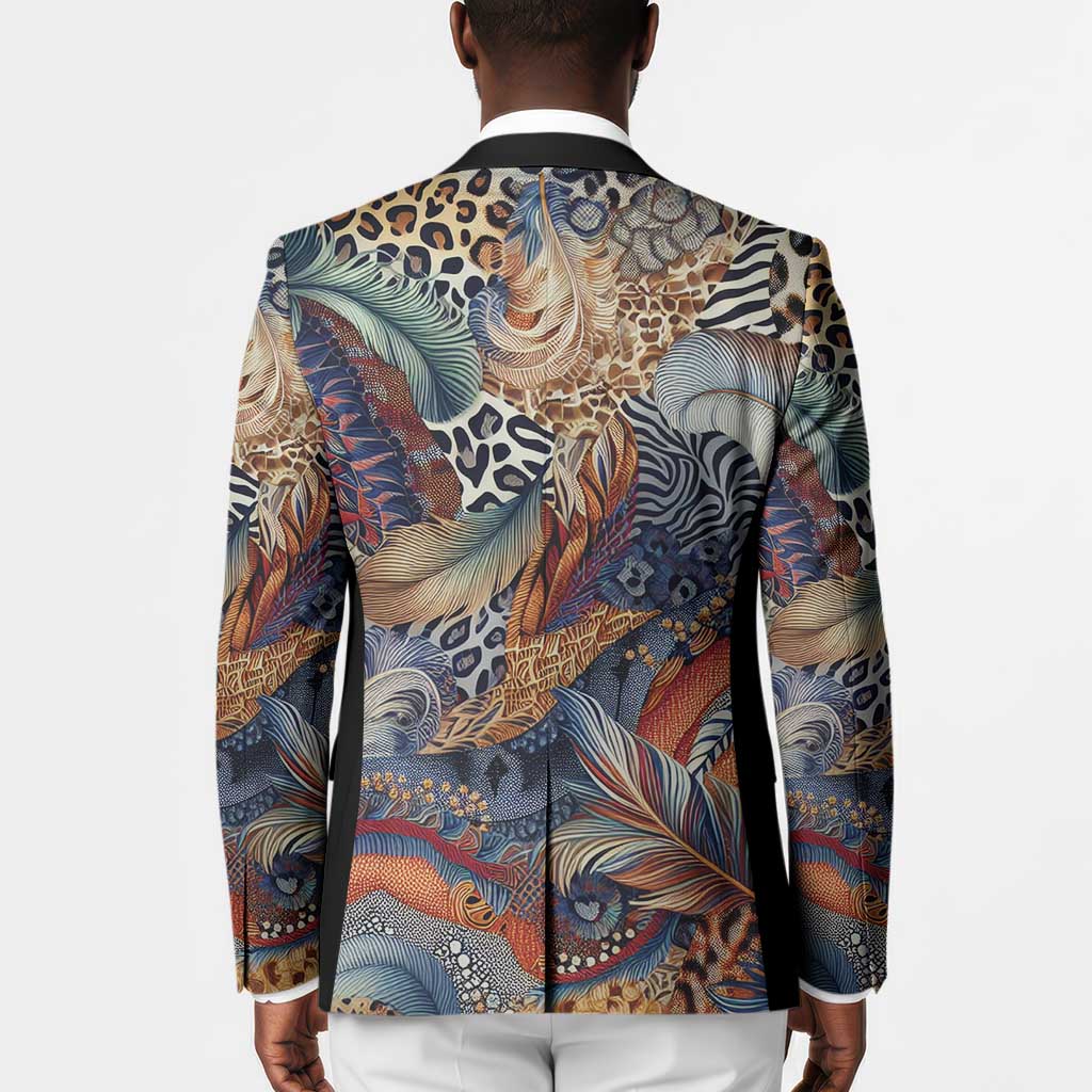 African Wild Animal Skins Blazer Unique Leopard Zebra And Snake Patterns