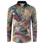 African Wild Animal Skins Button Sweatshirt Unique Leopard Zebra And Snake Patterns