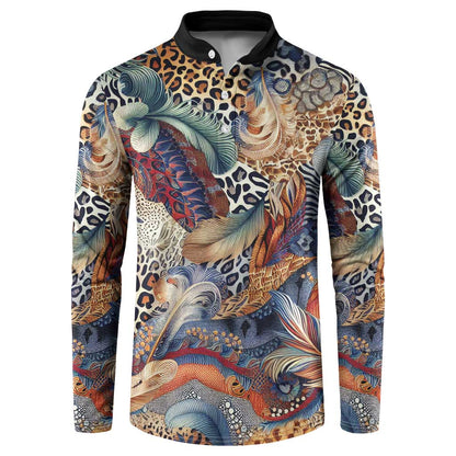 African Wild Animal Skins Button Sweatshirt Unique Leopard Zebra And Snake Patterns