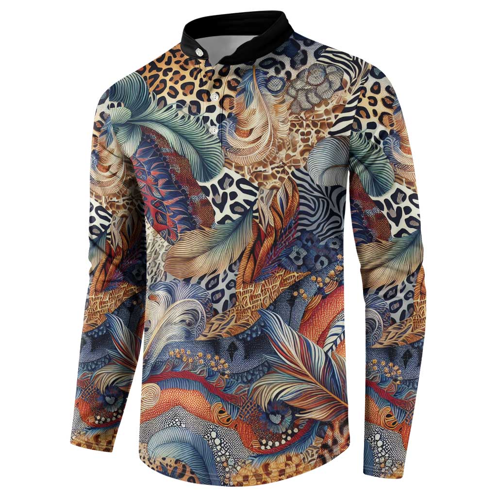 African Wild Animal Skins Button Sweatshirt Unique Leopard Zebra And Snake Patterns