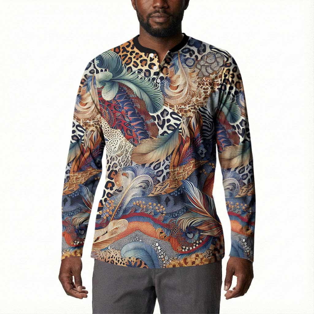 African Wild Animal Skins Button Sweatshirt Unique Leopard Zebra And Snake Patterns