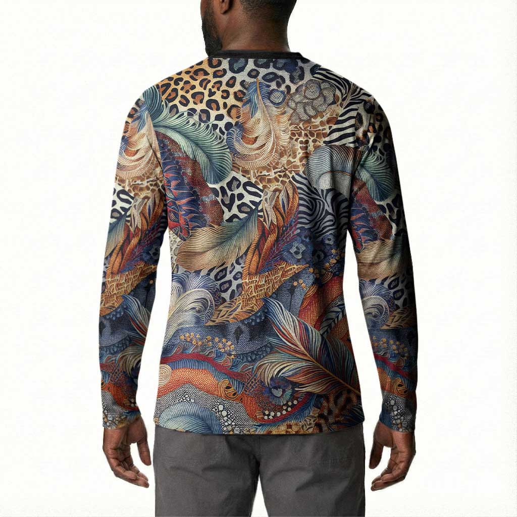 African Wild Animal Skins Button Sweatshirt Unique Leopard Zebra And Snake Patterns