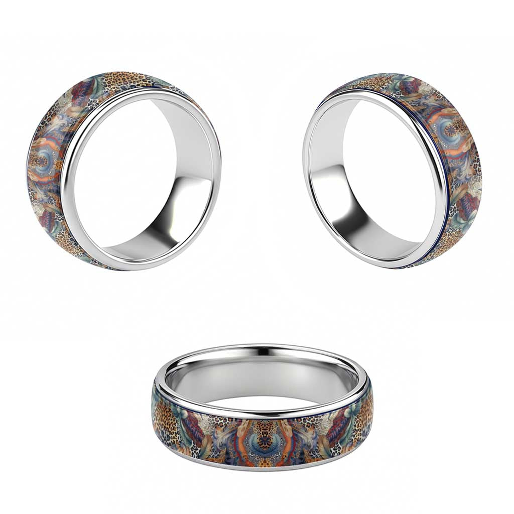 African Wild Animal Skins Classic Ring Unique Leopard Zebra And Snake Patterns - African Pride