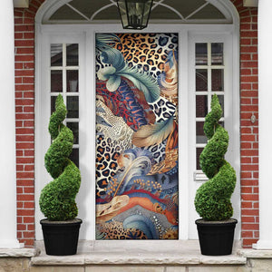 African Wild Animal Skins Door Cover Unique Leopard Zebra And Snake Patterns