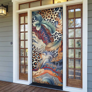African Wild Animal Skins Door Cover Unique Leopard Zebra And Snake Patterns