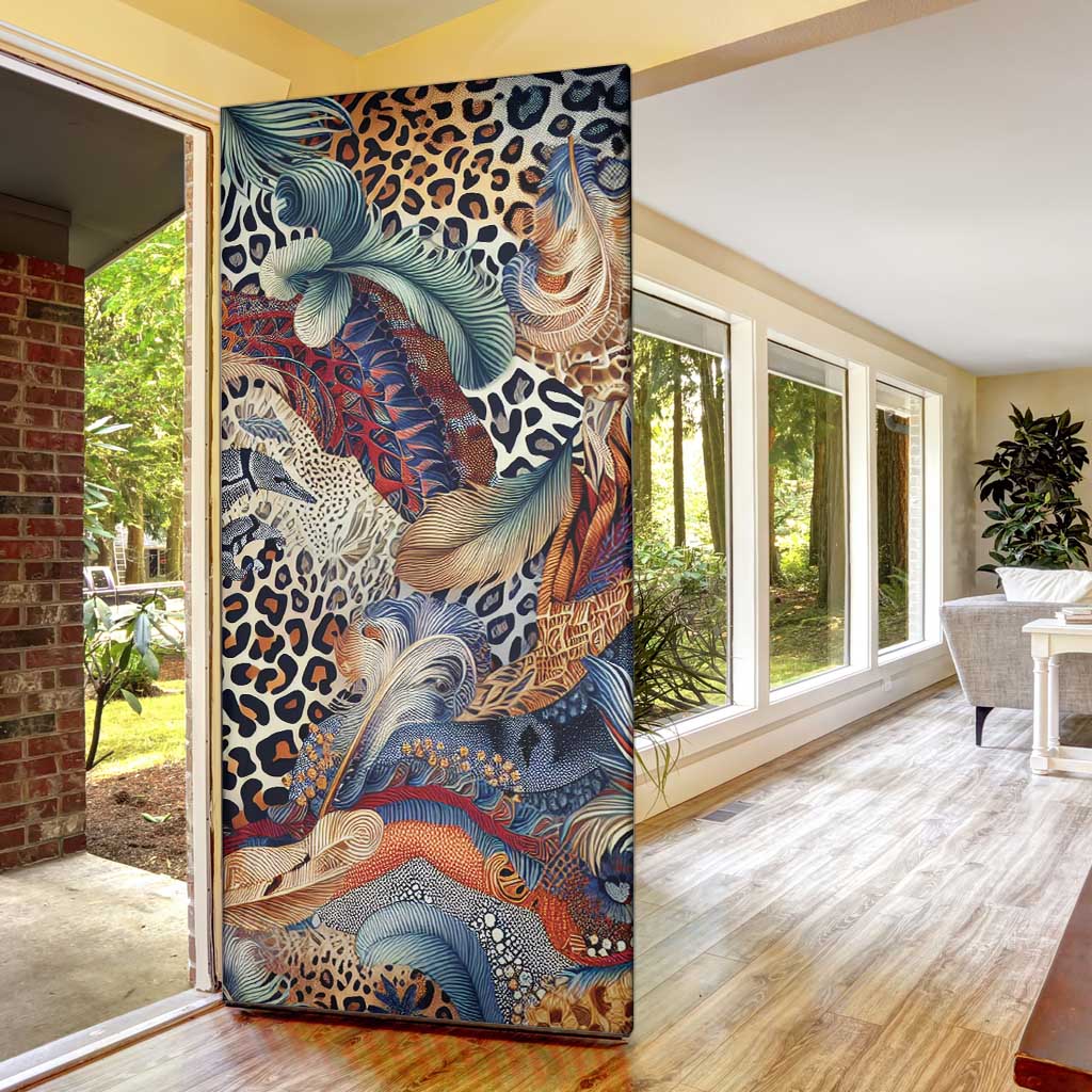 African Wild Animal Skins Door Cover Unique Leopard Zebra And Snake Patterns
