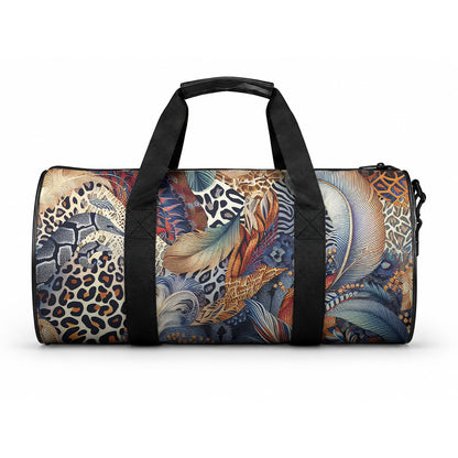 African Wild Animal Skins Duffle Bag Unique Leopard Zebra And Snake Patterns