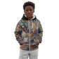 African Wild Animal Skins Kid Hoodie Unique Leopard Zebra And Snake Patterns - African Pride