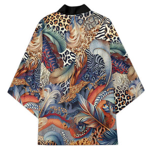 African Wild Animal Skins Kimono Unique Leopard Zebra And Snake Patterns