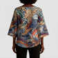 African Wild Animal Skins Kimono Sleeve Blouse Unique Leopard Zebra And Snake Patterns
