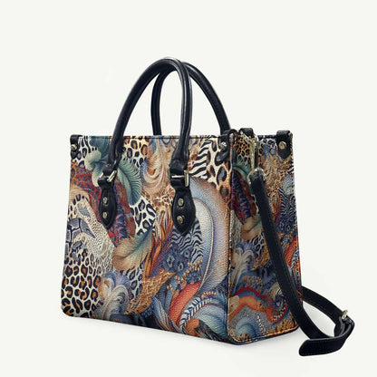 African Wild Animal Skins Leather Bag Unique Leopard Zebra And Snake Patterns