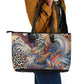 African Wild Animal Skins Leather Tote Bag Unique Leopard Zebra And Snake Patterns - African Pride
