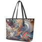 African Wild Animal Skins Leather Tote Bag Unique Leopard Zebra And Snake Patterns - African Pride